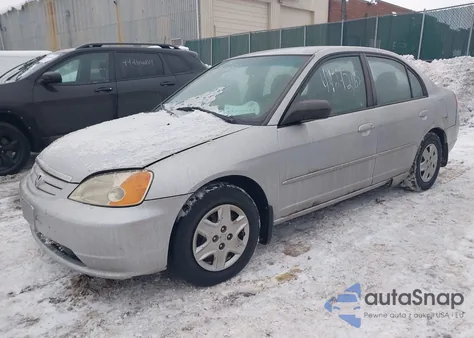 2003 Honda Civic Lx z USA, uszkodzony, nr VIN 1HGES16573L030187
